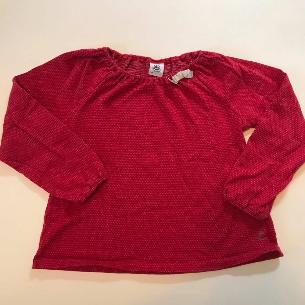 Petit Bateau red polka dotted blouse. Size 4